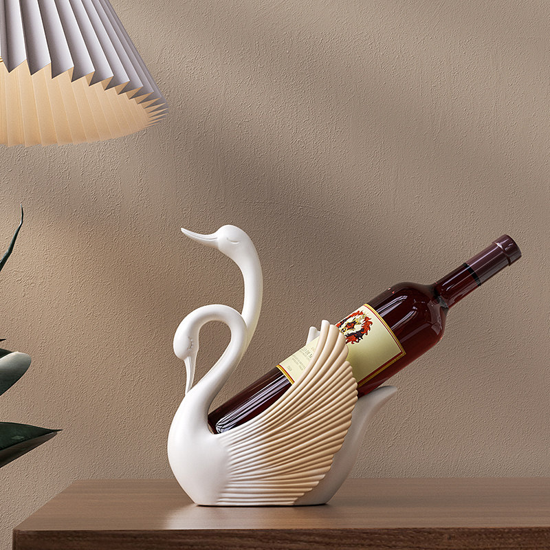 艺术天鹅红酒架摆件高级感玄关电视酒柜轻奢乔迁新居家用软装饰品,家居饰品,装饰摆件,淘宝优惠券,粉丝福利购,淘宝优惠卷