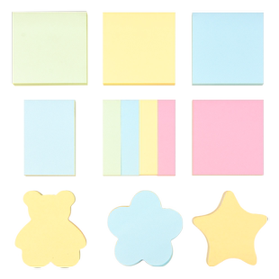 可撕便签纸学生用n次贴便利签标记便签贴纸可粘有粘性彩色小条记事贴便签本索引标签贴备忘贴纸便利贴办公用