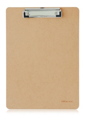 得力9226板夹文件夹板写字板A4木制垫板文具木质文件夹学生书写板夹A4环保木板夹