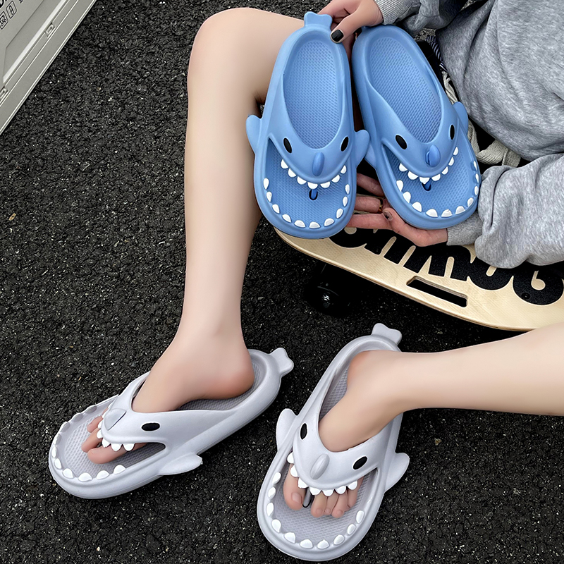 凉拖鞋EVA卡通可爱鲨鱼男士