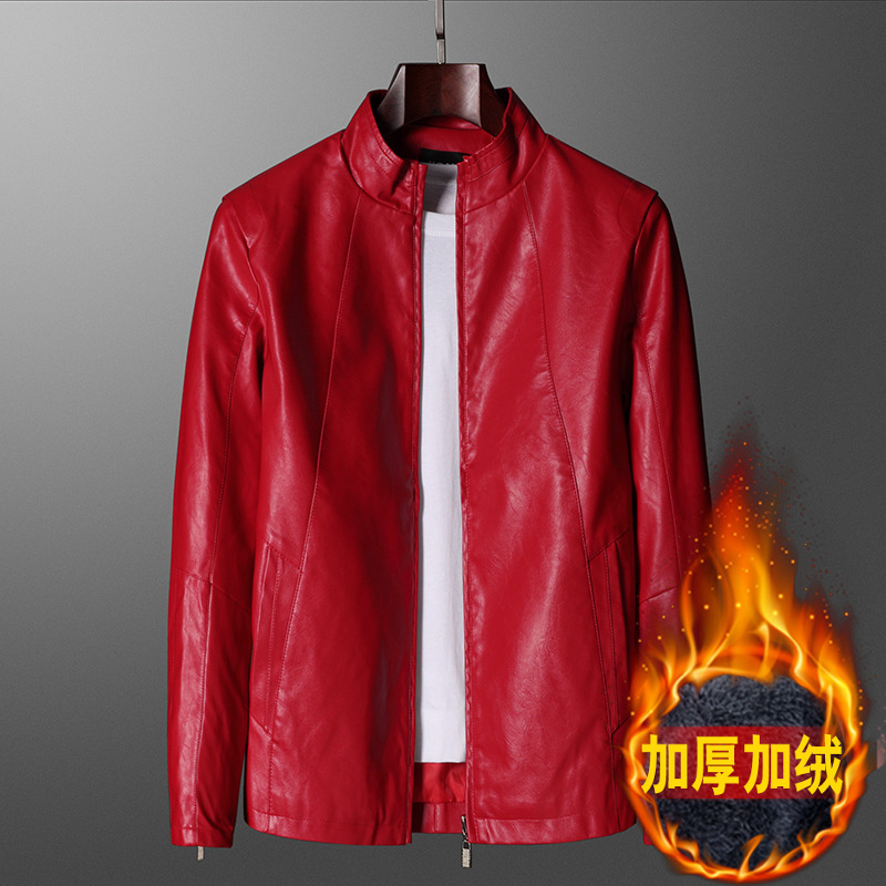 春秋夹克皮衣机车休闲男装