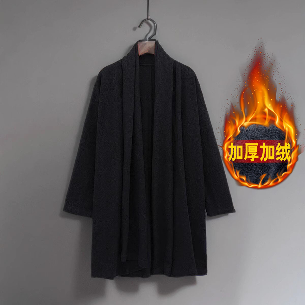 中国风长衫中长款秋冬复古亚麻