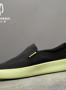 帕达索男鞋新款休闲透气帆布鞋轻便懒人鞋百搭时尚乐福鞋PB90606