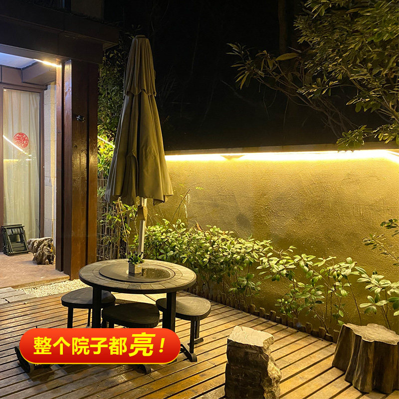 太阳能灯带LED节日装饰氛围彩灯露营野营灯庭院户外防水软管灯串