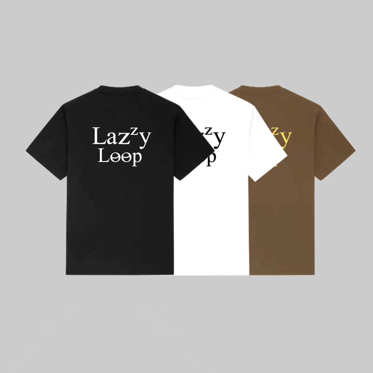 LazyLoop全棉圆领oversize短袖T
