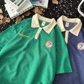 体恤宽松半袖 正肩Polo衫 内搭上衣 2025新款 美式 男女短袖 t恤夏季