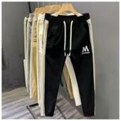 九分裤 条纹运动裤 男士 春夏韩版 新款 痞帅小脚裤 潮流百搭束脚裤 修身