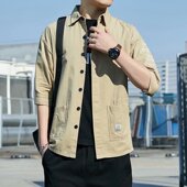 工作服衬衫 男长袖 休闲耐脏耐磨衬衣修身 清仓干活穿 男装 质感外套