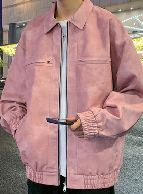 棒球服夹克男士2025春季防风耐磨舒适青少年宽松休闲潮流皮外套