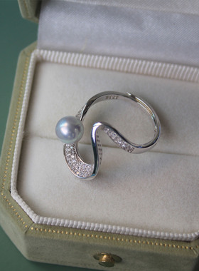 天然海水真多麻珍珠戒指