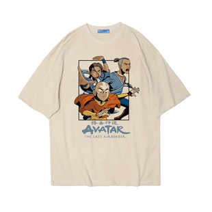 降世神通Avatar美剧周边美式复古vintage男女宽松纯棉T恤teeshirt