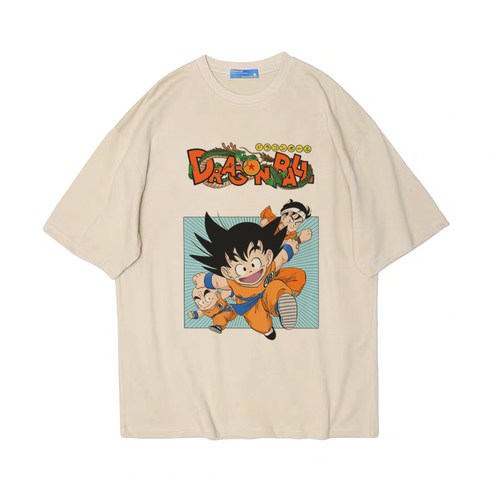 龙珠日本动画片卡通动漫电影复古vintage男女纯棉T恤日系teeshirt