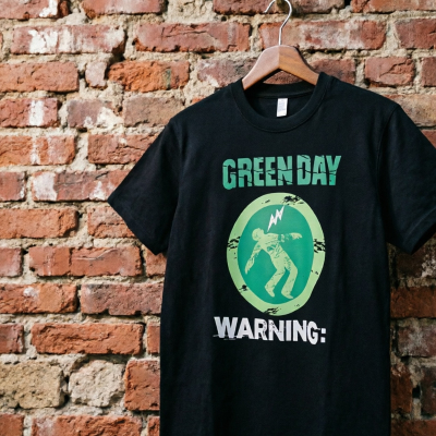 greenday乐队 摇滚复古vintage圆领正肩直筒纯棉短袖T恤男女tee