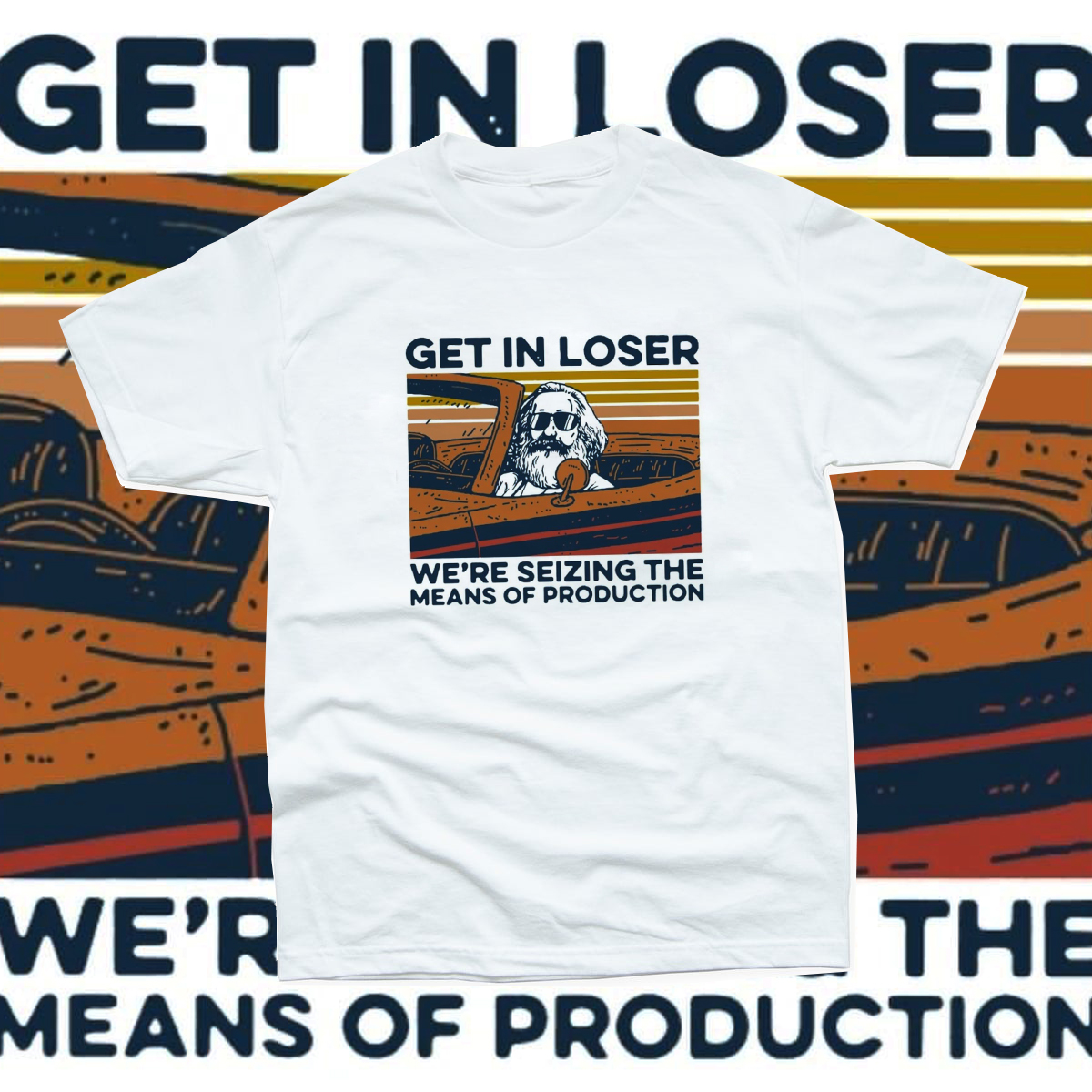 卡尔马克思t男女宽松新款复古