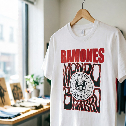 ramones乐队 摇滚复古vintage男女tshirt正肩宽松上衣T恤纯棉tee