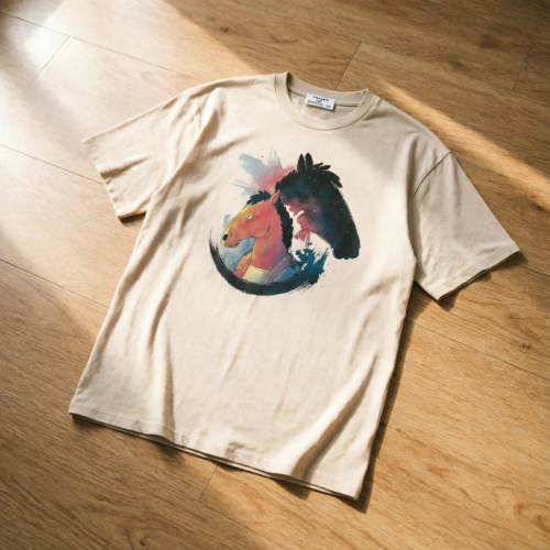 马男波杰克 创意美式复古vintage男女宽松情侣纯棉短袖T恤tshirt