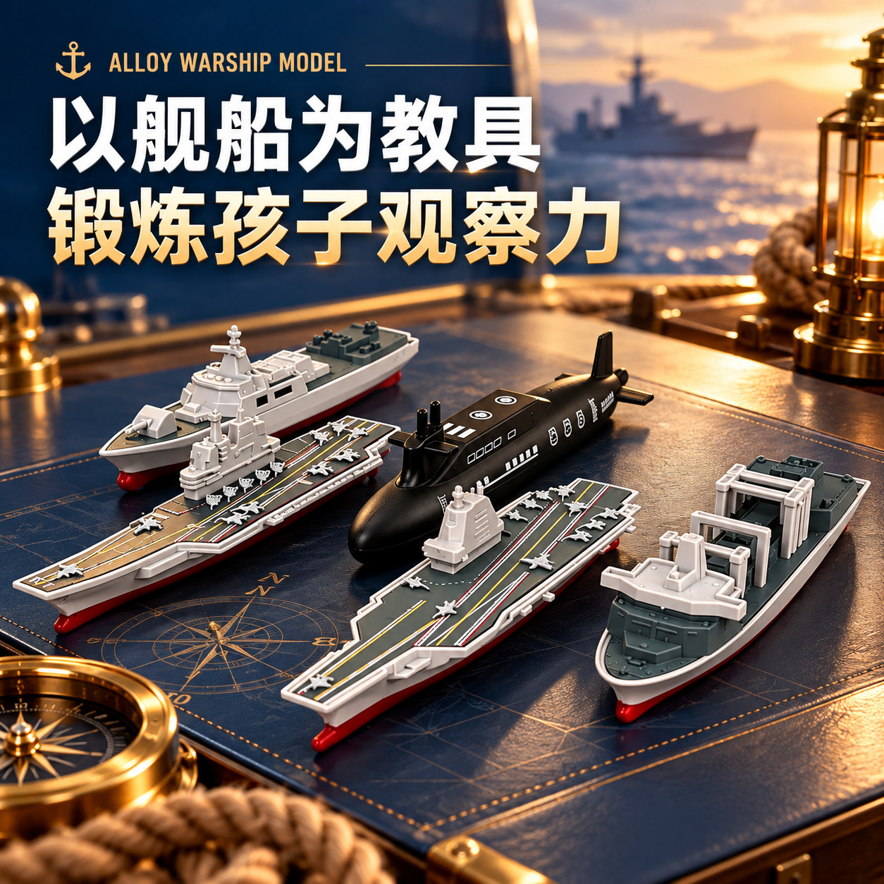合金仿真航母模型男孩礼物3-6岁