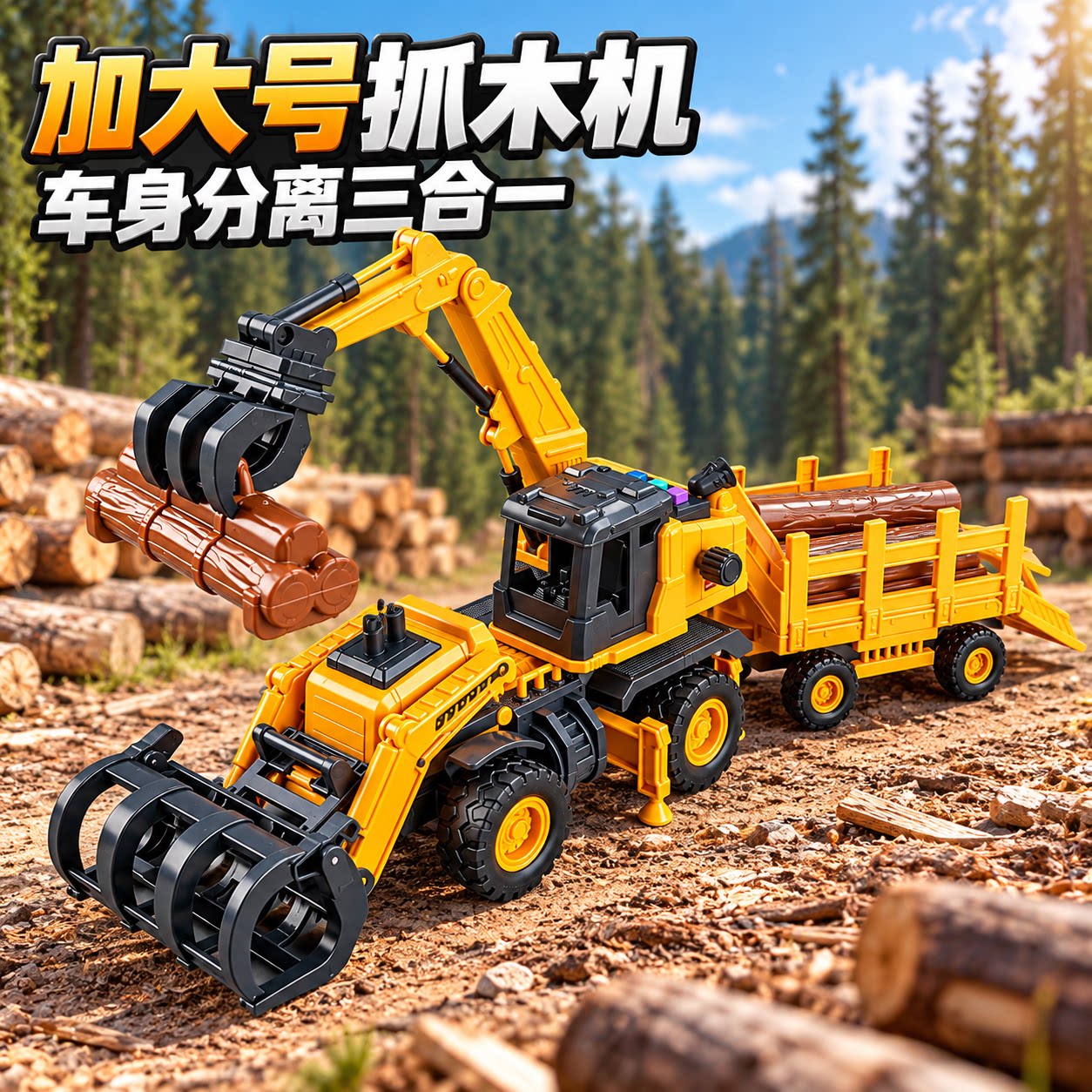 大号合金仿真起重机工程车玩具