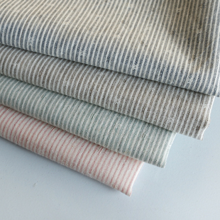 亲肤色织水洗棉布手工diy提花条纹服装娃衣裙子衬衫童装防蚊裤料