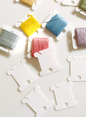 手工diy刺绣工具绕线板十字绣线卡缠线板塑料线板10片（不含线）