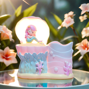 美人鱼多功能笔筒灯女孩男孩学生书桌收纳盒摆件儿童生日礼品礼物