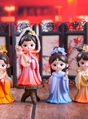 国潮风古韵十大美女貂蝉王昭君西施树脂装饰品摆件送朋友节日礼物