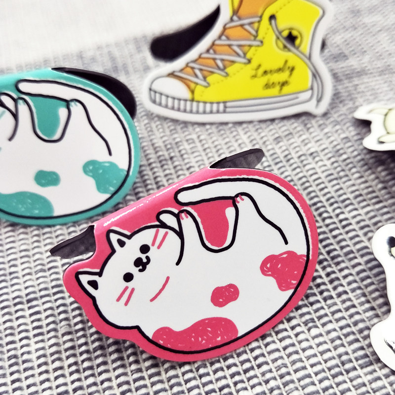 season台湾四季磁性书签可爱图案磁铁夹子纸品纸材书卡书夹