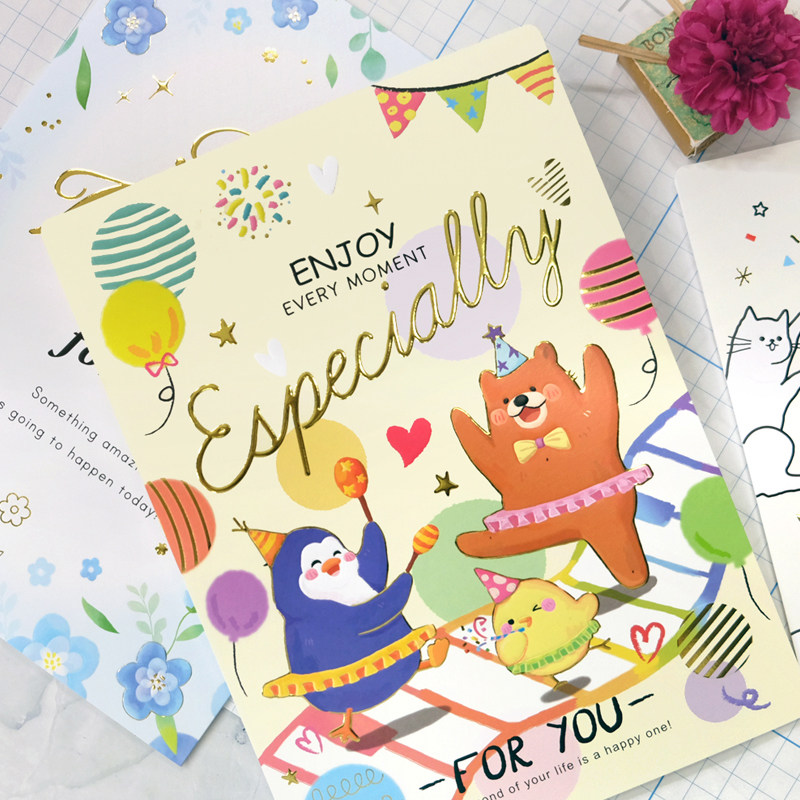 SEASON台湾四季中开万用卡A4集体签名超大尺寸中型贺卡片三折卡