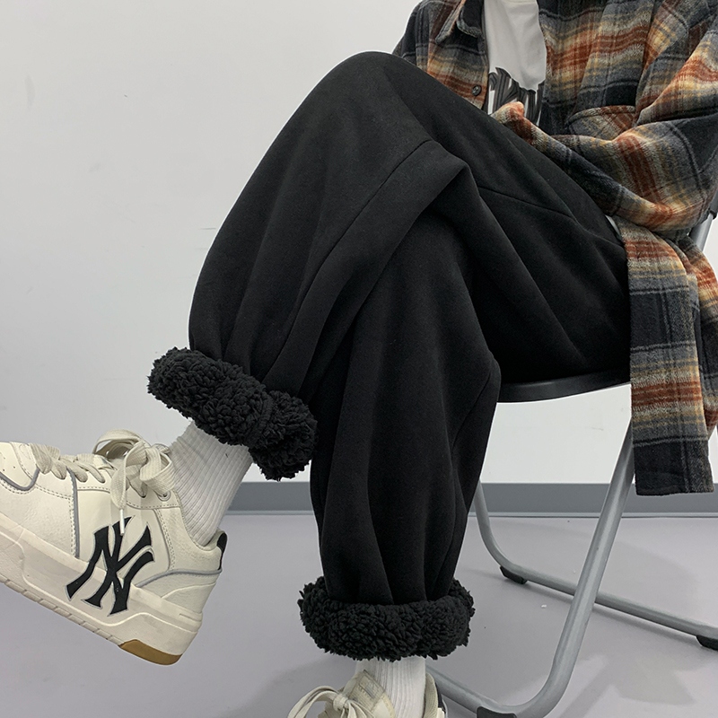 麂皮绒加绒束脚裤男生休闲裤厚款长裤D312-KD566-P65，商品下架区商品下架区，电商D312