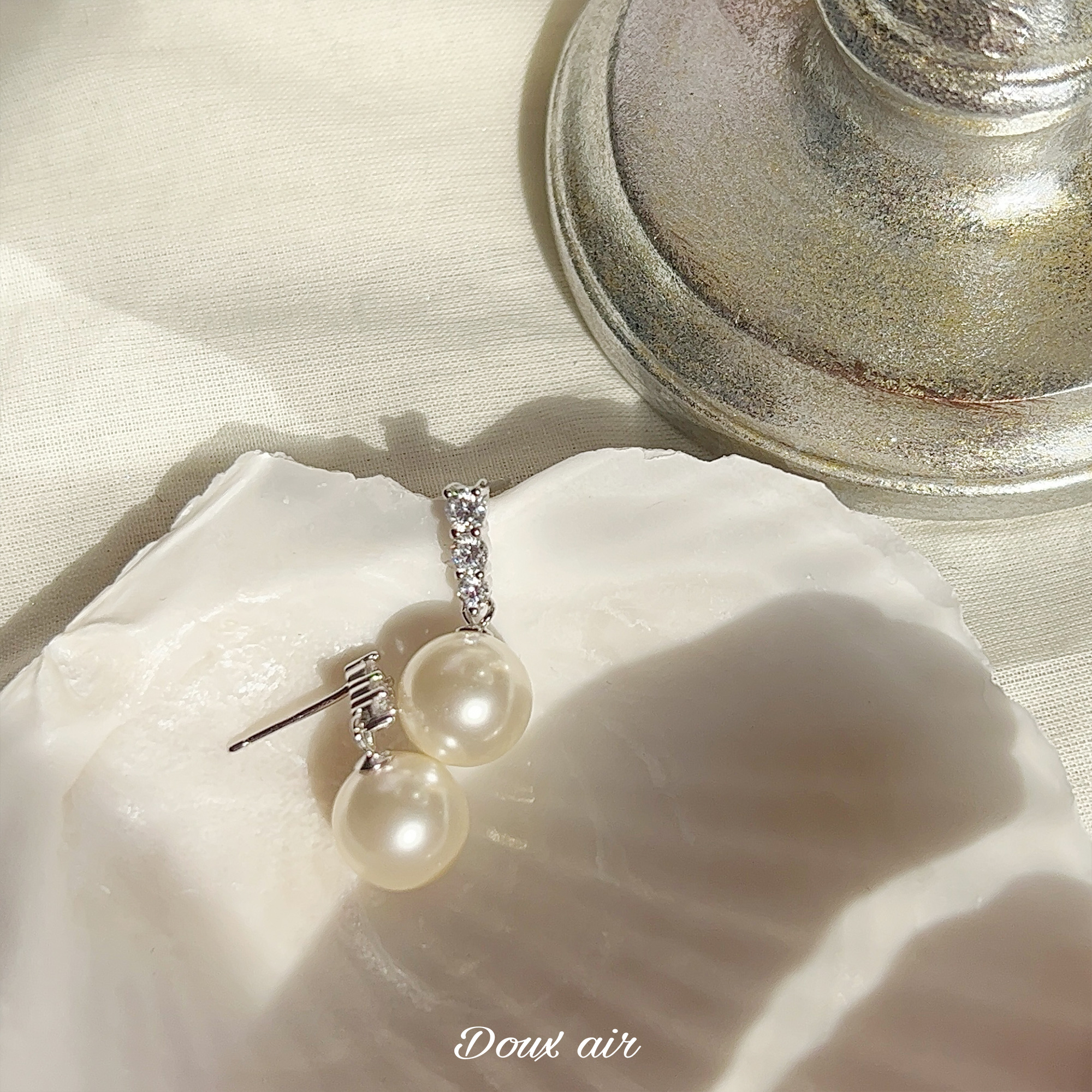 绝甜空气微镶锆通勤高级感耳环