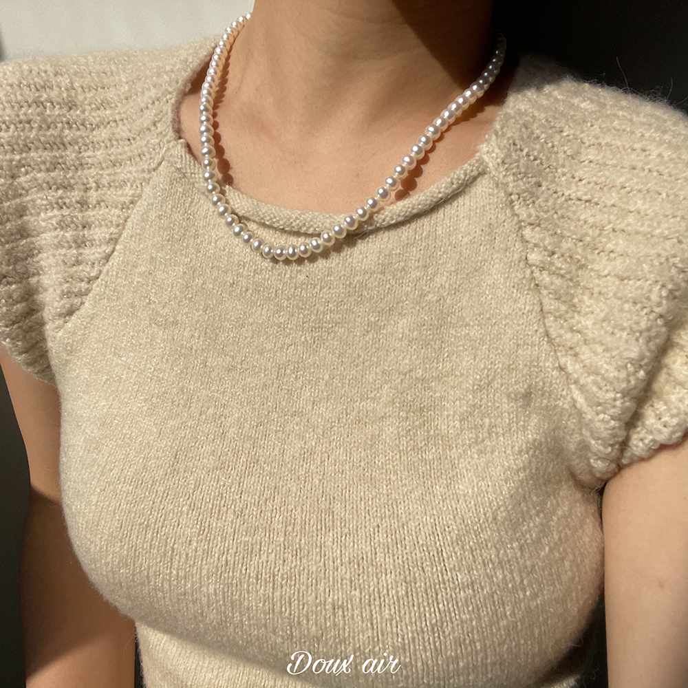 可调节锁骨链天然淡水珍珠