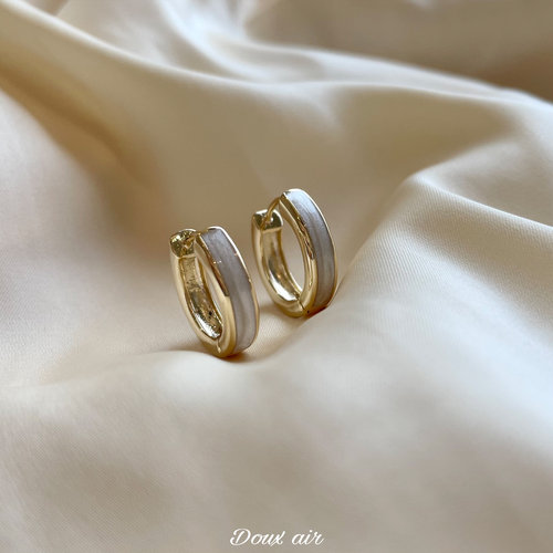 douxair复古珐琅釉精致小巧耳扣