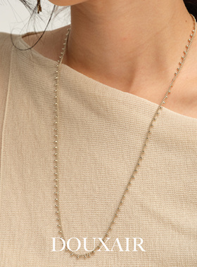 双12新品长款流苏豆豆毛衣链星星点点叠层散落项链女时尚气质百搭