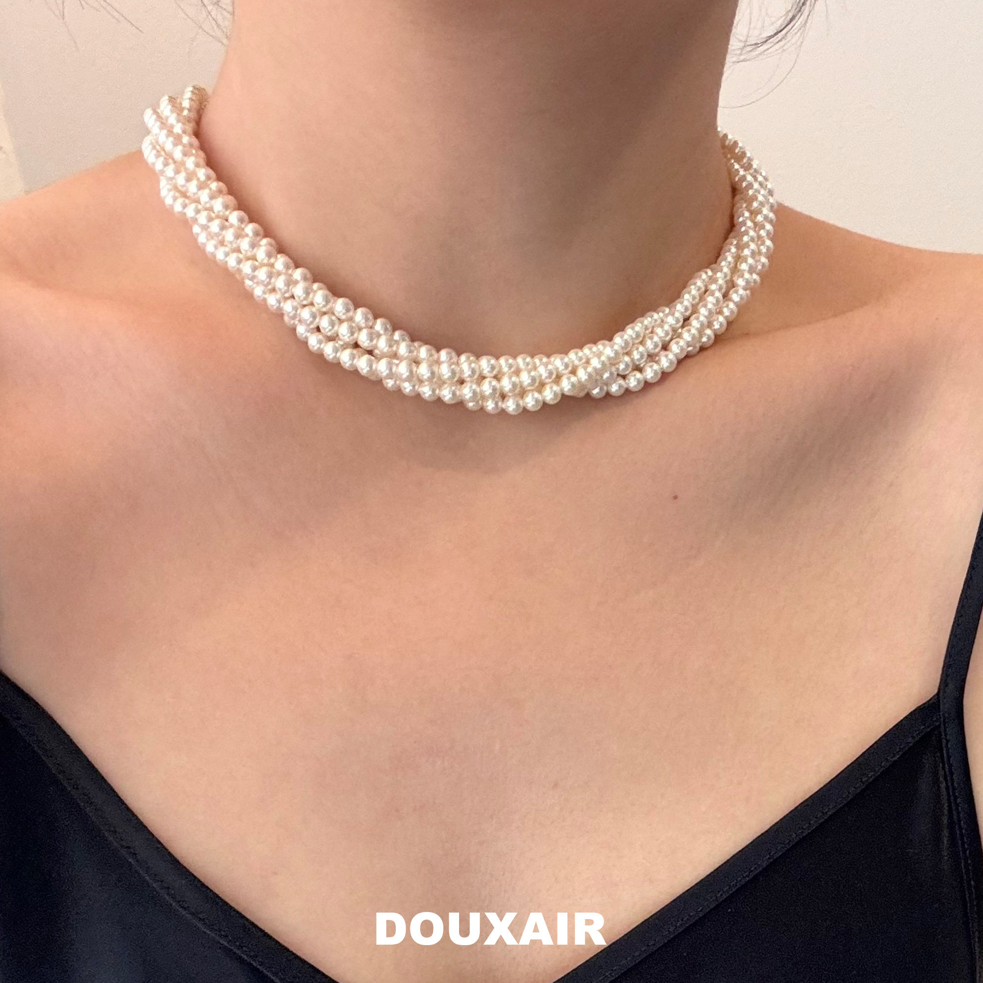 多层叠戴施家珍珠项链vintage复古赫本风重工颈链女choker高级感,饰品/流行首饰/时尚饰品新,项链,淘宝优惠券,粉丝福利购,淘宝优惠卷