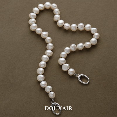 双旦新品天然纯银扣异形打结项链