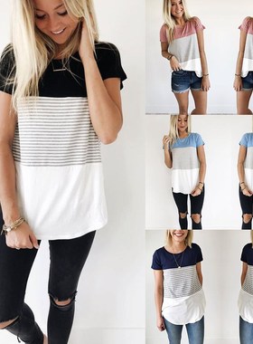 Leisure women t-shirt summer short sleeves shirts TopsT恤女