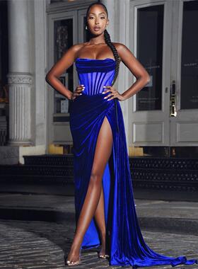 Elegant Women New Party Dress 紧身抹胸宴会礼服裙修身连衣裙女