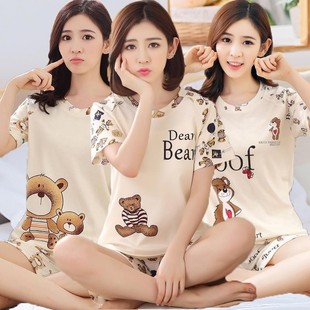 Sleepwear Pajamas Women Sexy Pyjamas tshirt Summer shorts