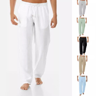 Clothes pants for men linen Trousers Mens Casual Summer man