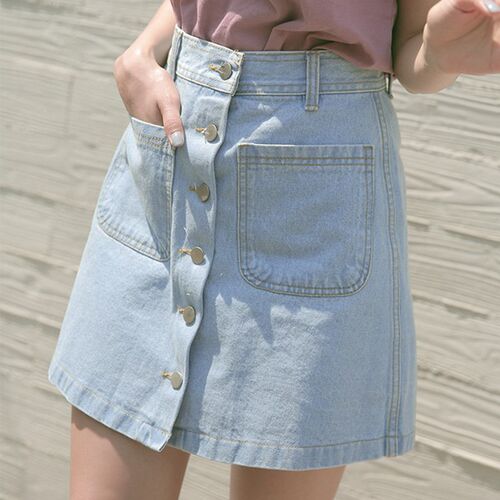 ladies high-waist hip skirt women denim jeans shorts dress