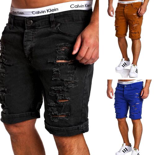 Summer Men Short Jeans Man Skinny Casual Slim Denim Pants男