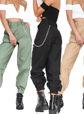 fashion woman camo pants women cargo high waist pant trouser