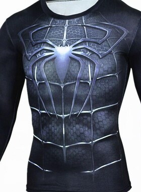 Men's Fast dry sports tights Captain America Fitness T-shirt