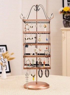 Earrings jewelry display stand jewelry box rotating shelf