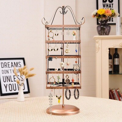 Earrings jewelry display stand jewelry box rotating shelf
