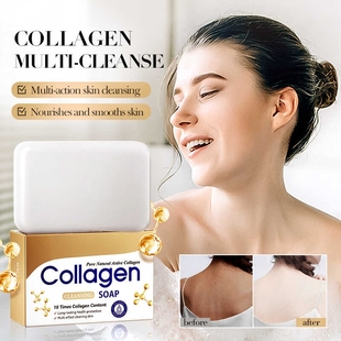 骨胶原手工香皂紧致清洗拉丝沐浴Collagen SOAP  Whitening