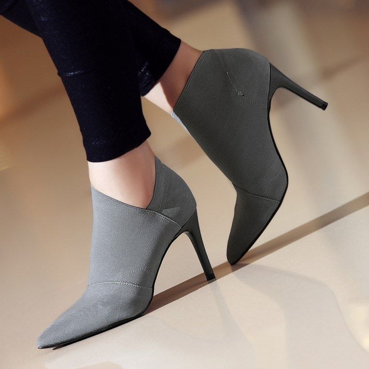 High heels and large ankle boots for women