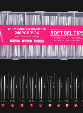 XXL Extra Long Square False Nail Tips Acrylic Fake Nails Art