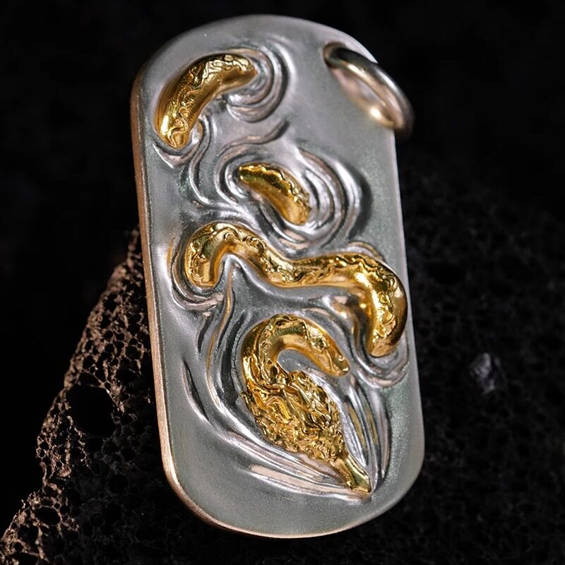 kozoo原创设计见龙在田挂坠新款项链国潮潮流龙年生肖饰品925纯银