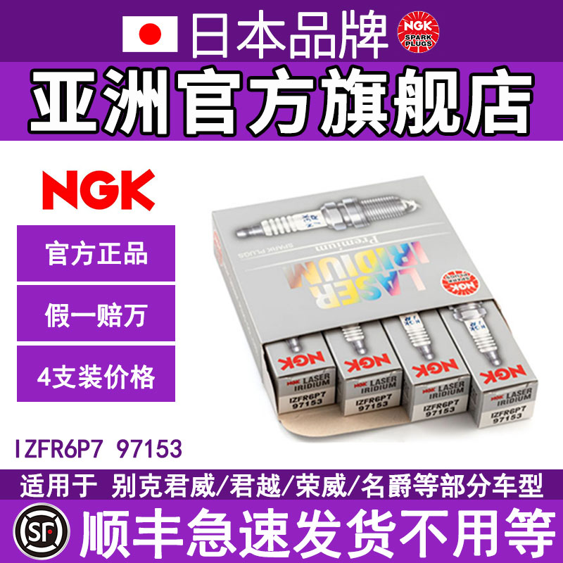 NGK铱铂金火花塞 IZFR6P7 97153适用于大众甲壳虫西雅特部分车型